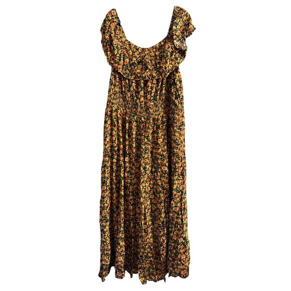 Terra & Sky Women's Plus Size Off Shoulder Floral Maxi Dress Size 4X 28W 30W New - Picture 2 of 7